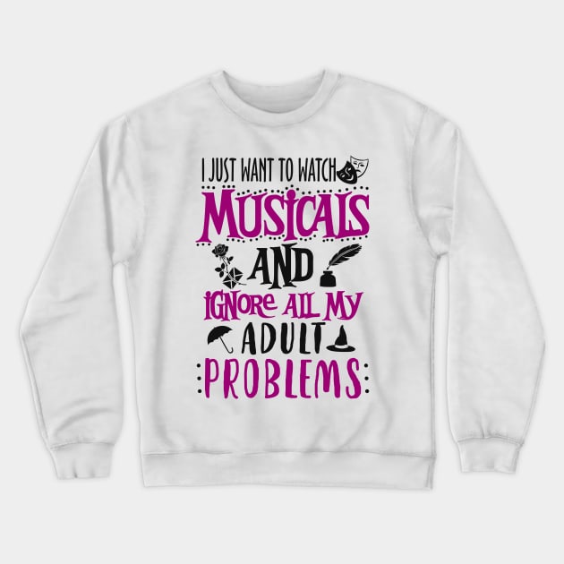 Love Musicals Crewneck Sweatshirt by KsuAnn